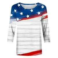 Košulja američke zastave 4. srpnja Košulja ženske seksi majice casual usa Patriotic Tees Tops Neovisnosti