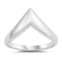 Chunky Widect V moderna mjehurića Chevron arrow Sterling srebrni prsten nakit ženske muške veličine