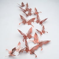 IOPQO Soba DECOR 3D šuplji leptir naljepnica Naljepnica za umjetnost Zidna naljepnica Monsorna soba