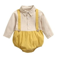 Baby Girl Outfit Odjeća Toddler Kids Child Boys Dugi rukav Patchwork Romper Bodysuit Romper Onesie 6-mjeseci