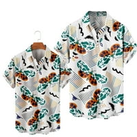 Muška košulja Summer Havajska majica Butterfly Prints Casual Holiday s kratkim rukavima prema dolje