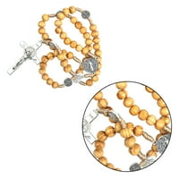 Katolički pribor Katolički pribor Drvene perle Ogrlice Christian Supplies Ornament Drveni zanati svijetli