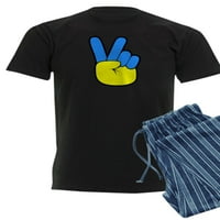 Cafepress - ukrajinska zastava Mirovni potpis Ukrajina Native h pidžama - muške tamne pidžame