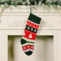 Rutiya Creative snjegović uzorak božićne čarape Fine teksture elastična pletena tkanina čarapa poklon torba za dom