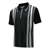 Advoicd majice za muškarce Top kratki kanturni ispisani ležerni ljetni muški proljetni majica bluza Express Extra Slim Fit haljina