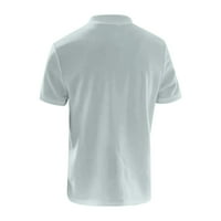 Košulja Muška majica kratkih rukava majice Muški casual uske evropske i američke vrhove sive s