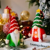 Božićni gnome ukrasi bez light lampica za bescarine Plišani luk Xmas Decors poklon