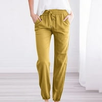 Ženske posteljine hlače Sole boja žuta veličina 3xl