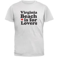 Plaža Virginia nalaze se za ljubitelje grafička majica kratkih rukava za muškarce bijeli pamučni tee