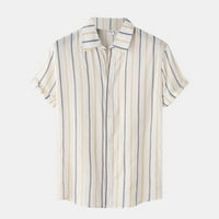 HUMPTE majice za muškarce Casual Beach Splice Print kratki rukav košulju za ovratnik