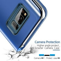 Pametno zrcalo Telefon za telefon za Samsung Galaxy S21ultra Tanki Flip postolje, ljubičasta