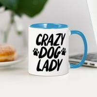 Cafepress - Crazy Dog Lady - OZ Keramička šolja - Novelty Coffee Čaj za čaj