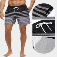 Muške ploče za plivanje kratke hlače sa džepovima Plivanje kratkih hlača sa mrežnim oblogom, crno siva