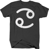 Simbol raka Moonchild Water potpisuje zodijak majicu za velike muškarce 3xl tamno siva