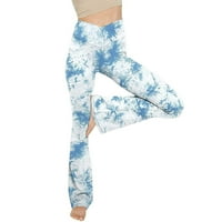 Dame Yoga Hlače, Tianek Summer Carpi Flare High Struk Workging Stretch Need-Seet-Viet-Viet kroz Tummy