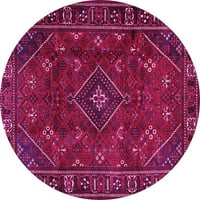 Ahgly Company u zatvorenom okrugu Perzijske ružičaste tradicionalne prostirke, 5 'krug