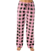 Ženske padžama hlače plažene bivole za spavanje pidžamas hlače meka casual labavo crtež pjs spavaća