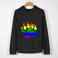 Gay medvjed Pride PAW muške dukserice dugih rukava, pulover sa kapuljačom sa crtežom