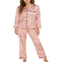 Peyakidsaa ženski pidžama set tiska na dugim rukavima niz vrhove + hlače dvodijelna sala za spavanje