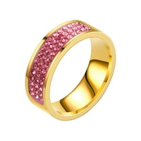 Keusn Angagement okrugli rez Zirkoni Žene vjenčani prstenovi nakit za žene Full Diamond Dame Ring Full