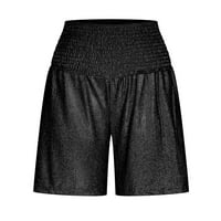 Ženske kratke hlače Smajene visoke elastične stručne kratke hlače plaža Flowy Casual Glitter Sparkly Club Party Shorts