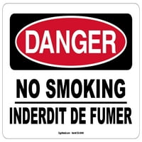 Sigurnosni znak opasnosti Pušenje dvojezičnog francuskog jezika