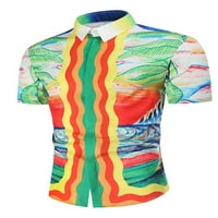 Leuncero Men Casual Beach Ljetne košulje Havajski kratki rukav Basični tasteri majica