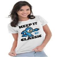 Mega MAN Držite ga Classic 80-ih Gaming Ženska majica Ženska majica Tee Brisco Brends S