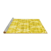 AHGLY COMPANY Stroj za pranje u zatvorenom kvadratu Sažetak žuti prostirke savremene površine, 8 'kvadrat