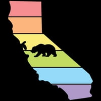 California LGBT ponos bijeli grafički duks vrata - dizajn od strane ljudi 2xl