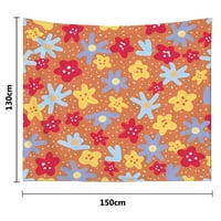 Cvjetne tapiserije šarene umjetnosti tapiserija za talište vodootporna za spavaću sobu