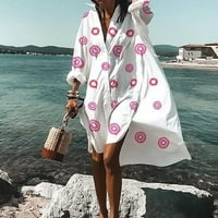 Ljetne haljine za žene Ženske haljine za odmor na plaži cvjetne tiskovine Maxi haljine Boho haljine