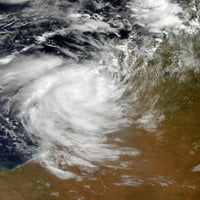 22. januara, - Tropska ciklona Magda dolazi na obalu u Australiji. Print plakata