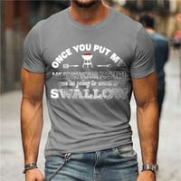 Strungten Muška majica Grafički tekst 3D Štampanje Street Ležerne prilike kratkog rukava dolje Ispisana