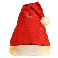 Qcmgmg žene beanie hat božićni pompom šeširi za muškarce Fau krzno lubanje kapa f slobodna veličina
