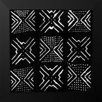Roberts, Ellie Black Moderni uokvireni muzej umjetnički print pod nazivom - MUDCLOTH BLACK V