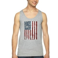 Xtrafly Odjeća Muška Američka zastava u nevolji od 4. jula Tenk odjeću USA Pride Tanktop