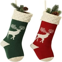 Pletene božićne čarape - tradicionalne viseće čarape - ukras porodične zabave