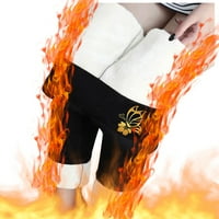Daznico Womens tople hlače za ženske casual pantalone elastični visoki struk retro uzorak ispisano obloženo