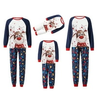 wsevypo božićna porodična pidžama koja odgovara Holiday Xmas Sleepwear Loungewear Set Jammyes za parove