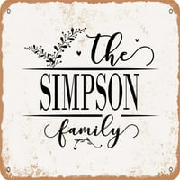 Metalni znak - Obitelj Simpson - Vintage Rusty Look