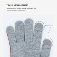 Muškarci Žene Zimske tople pletene rukavice, vjetrootporne na dodirnim zaslonom Elastične manžetne poruke