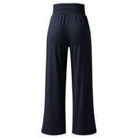 Ketyyh-CHN kožne pantalone za žene Ženske vike struke Corduroy pantalone s džepovima, XS-2XL