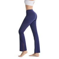 Ženski crossover visokog struka Bootcut Yoga hlače gamaše prednje splitske noge za vežbanje hlače Radne
