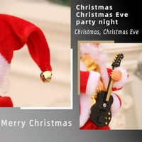 Dekoracija trese Xmas Toy Funny Home Twitled Električni Santa Claus Creative Play gitara Poklon Božićne