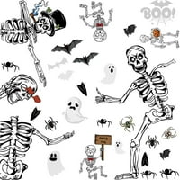 Noć vještica Horror Skeleton Statički naljepnice naljepnice naljepnice za prozor Halloween ukras za