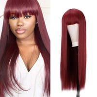 ZTTD modna perika ženska šiška obojena dugačka perika za kosu ne trebaju frizerski salon za instaliranje