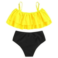 PIMFILM Crochet Cover Ups za djevojčice Djevojke Djevojke kupaći kostimi kupaći kostimi Omni-suho žuti