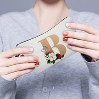 Jiaroswwei kozmetička torba 3D digitalni ispis slova cvjetni uzorak ženska visina prstena višenamjenska