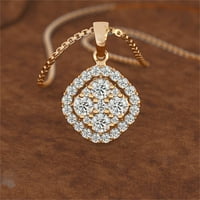 Do 65% OFF AMLBB ogrlice za žene Dame Fashion Diamond Ring Ogrlice Trodijelni set Privjesak Ogrlica